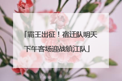 霸王出征！宿迁队明天下午客场迎战镇江队