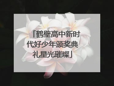 鹤壁高中新时代好少年颁奖典礼星光璀璨