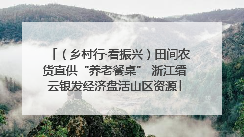 （乡村行·看振兴）田间农货直供“养老餐桌” 浙江缙云银发经济盘活山区资源
