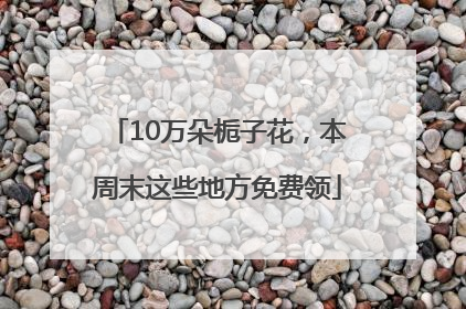 10万朵栀子花，本周末这些地方免费领