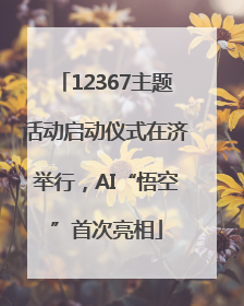 12367主题活动启动仪式在济举行，AI“悟空”首次亮相