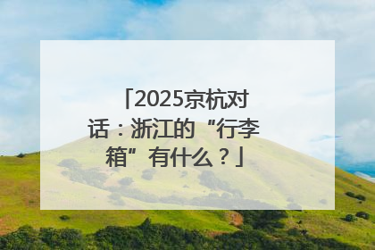 2025京杭对话：浙江的“行李箱”有什么？