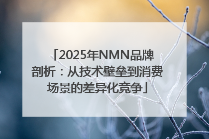 2025年NMN品牌剖析：从技术壁垒到消费场景的差异化竞争