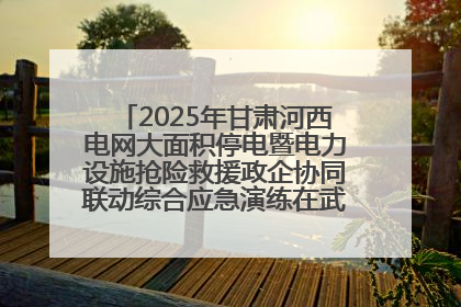 2025年甘肃河西电网大面积停电暨电力设施抢险救援政企协同联动综合应急演练在武威成功举行