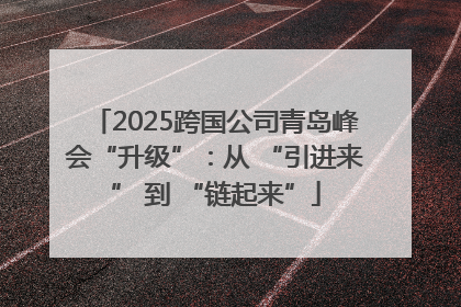 2025跨国公司青岛峰会“升级”：从 “引进来” 到 “链起来”