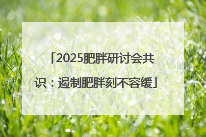 2025肥胖研讨会共识：遏制肥胖刻不容缓