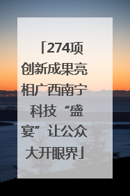 274项创新成果亮相广西南宁 科技“盛宴”让公众大开眼界