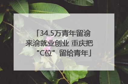 34.5万青年留渝来渝就业创业 重庆把“C位”留给青年
