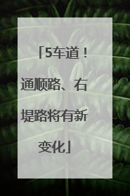 5车道！通顺路、右堤路将有新变化