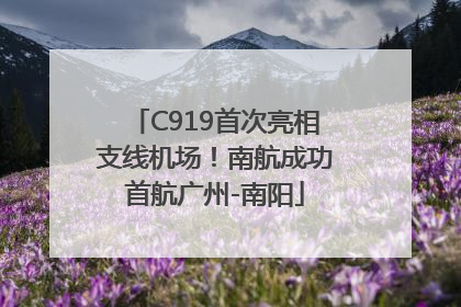 C919首次亮相支线机场！南航成功首航广州-南阳